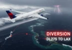 delta flight dl275 japan diversion lax
